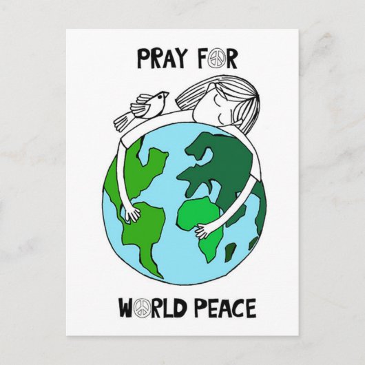 Pray for World Peace Briefkaart (Voorkant)
