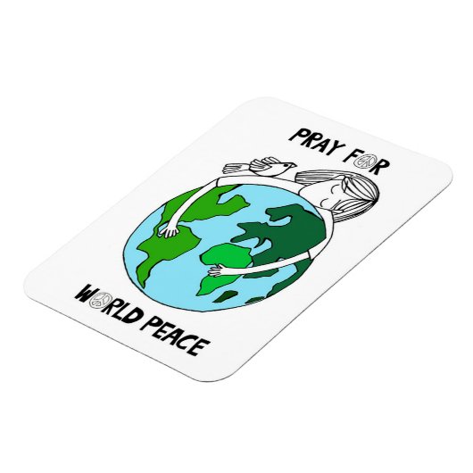 Pray for World Peace Magneet (Linkerzijde)