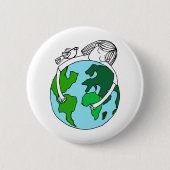 Pray for World Peace Ronde Button 5,7 Cm (Voorkant)