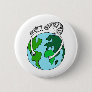 Pray for World Peace Ronde Button 5,7 Cm