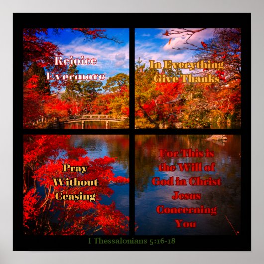 Pray, geef Bedankt Poster (Voorkant)