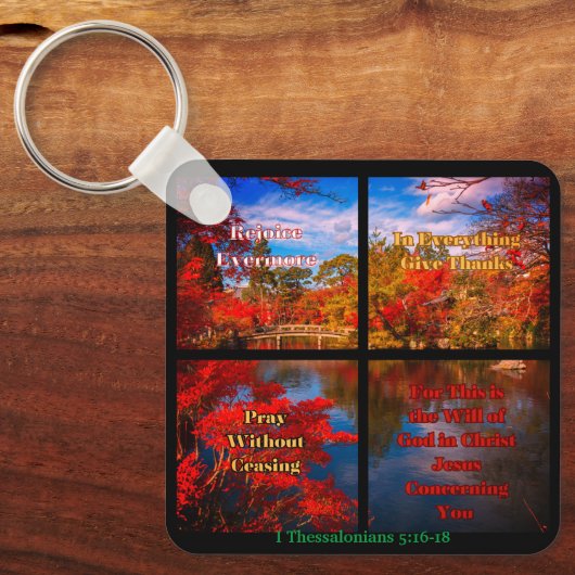 Pray, geef Bedankt Sleutelhanger (Voorkant)