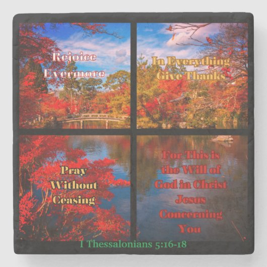 Pray, geef Bedankt Stenen Onderzetter (Voorkant)