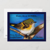 PRAY: GEEN ZORG: BIEL: BIRD BRIEFKAART (Voorkant / Achterkant)