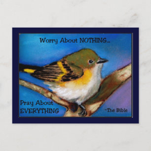 PRAY: GEEN ZORG: BIEL: BIRD BRIEFKAART