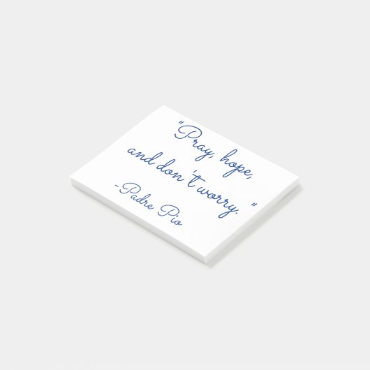 Pray, hoop, en maak je geen zorgen post-it® notes (Schuin)