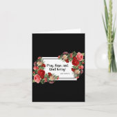 Pray Hope Dont Worry St Padre O Religious  Kaart (Voorkant)