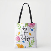 Pray Hope & Don't Worry Tote Bag (Voorkant)