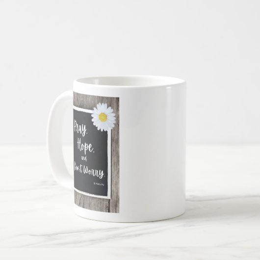 Pray, Hope en Don't Worry  Koffiemok (Voorkant links)