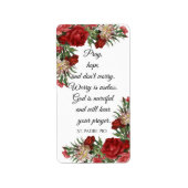 Pray Hope en Don't Worry St. Padre Pio Etiket (Voorkant)