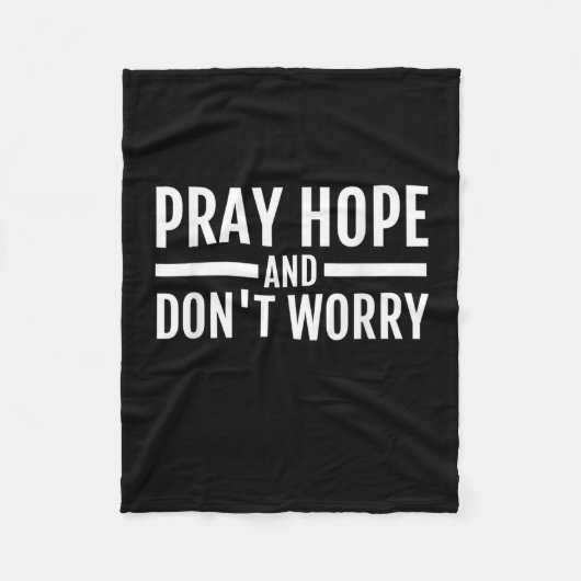 Pray Hope en Don't Worry T-Shirt Padre Pio Fleece Deken (Voorkant)