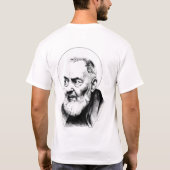 PRAY HOPE IS NIET ZORGVULDIG. PADRE PIO T-SHIRT (Achterkant)