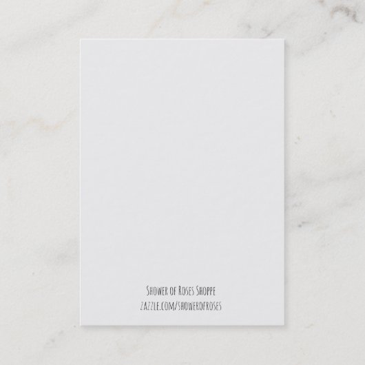 Pray, Hope, maak je geen zorgen over Quote Flowers Visitekaartje (Achterkant)