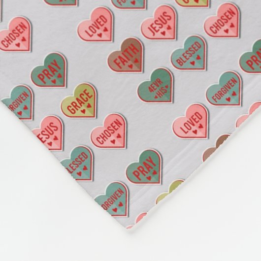 Pray, Love, Jesus One-Sided Blanket Fleece Deken (Hoek)