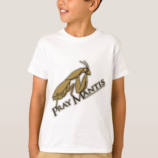 Pray Mantis brown boys insect t t-shirt (Voorkant)