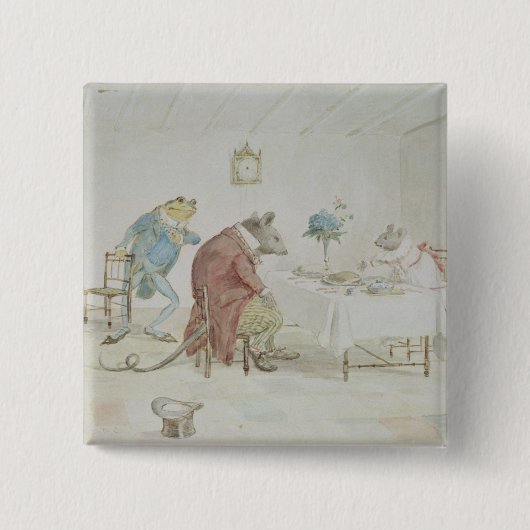 Pray, Miss Mouse, wil je ons wat bier geven? Vierkante Button 5,1 Cm (Voorkant)