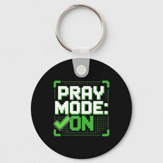 Pray Mode On Christian Gamer Graphic  Sleutelhanger (Voorkant)