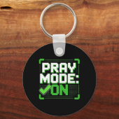 Pray Mode On Christian Gamer Graphic  Sleutelhanger (Voorkant)