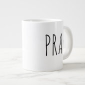 Pray Modern Black White Farmhouse Grote Koffiekop (Voorkant rechts)