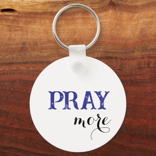 Pray More Sleutelhanger (Achterkant)