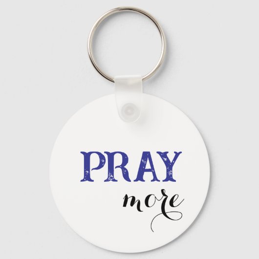 Pray More Sleutelhanger (Achterkant)