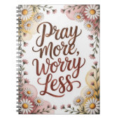 Pray more worry less notebook  notitieboek (Voorkant)
