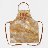 Pray More Worry Less Schort (Voorkant)