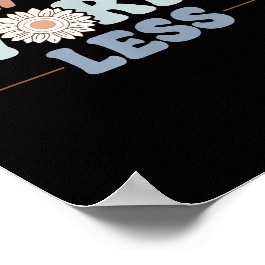 Pray More Worry Less Sunflower Motivation Poster (Hoek)