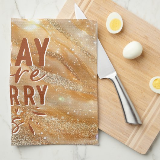 Pray More Worry Less Theedoek (Quarter Fold)