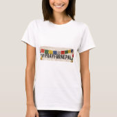 Pray Nepal Flags T-shirt (Voorkant)