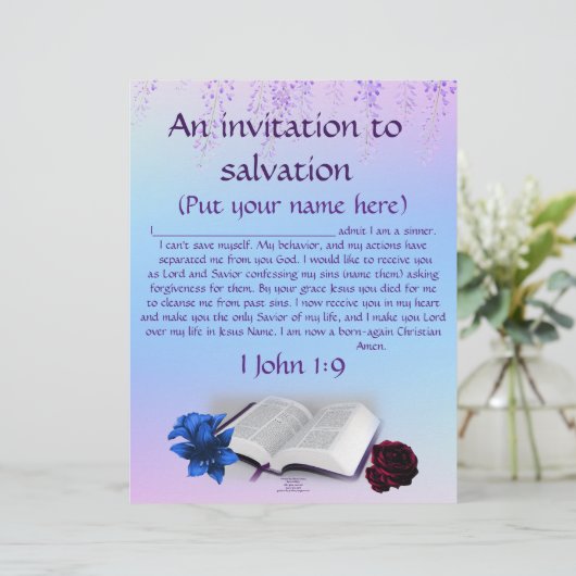 Pray of Invitation to Christus Personalized Paper (Staand voorkant)