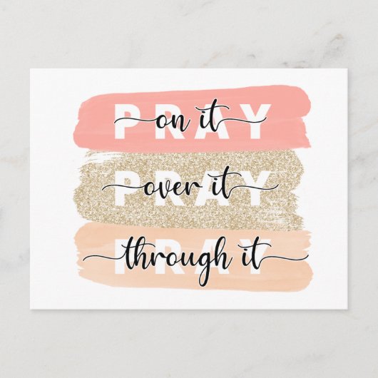 Pray On it Card Religieuze Card Briefkaart (Voorkant)