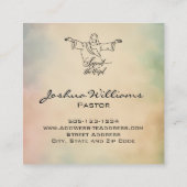 Pray On It Kerk Zakkaartje Vierkante Visitekaartje (Achterkant)