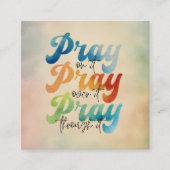 Pray On It Kerk Zakkaartje Vierkante Visitekaartje (Voorkant)