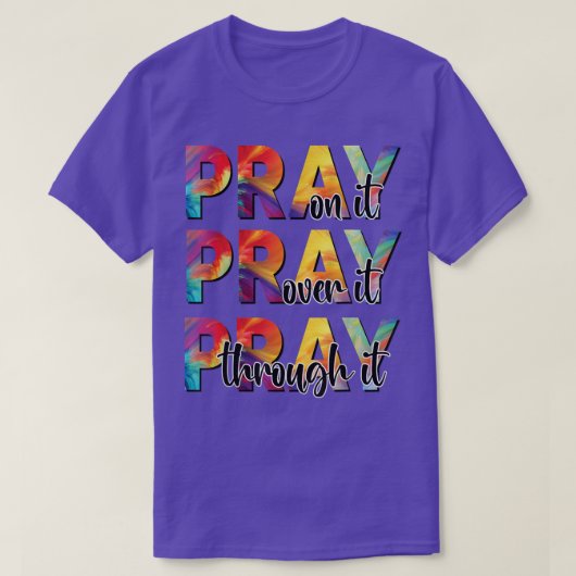 Pray on it Pray over it Pray Through it Leopard Ch T-shirt (Design voorkant)
