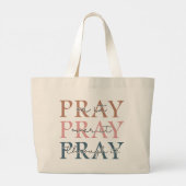 Pray On It Pray Pray Through It Christian Grote Tote Bag (Achterkant)