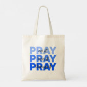 Pray On It Pray Pray Through It Christian Tote Bag (Achterkant)