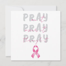 Pray Pink Ribbon Beat Borstkanker Kaart