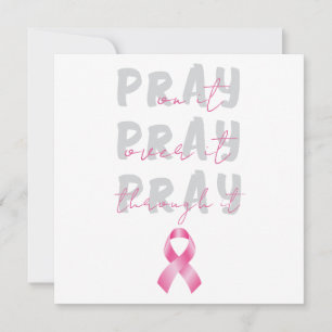 Pray Pink Ribbon Beat Borstkanker Kaart