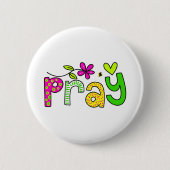 Pray Ronde Button 5,7 Cm (Voorkant)