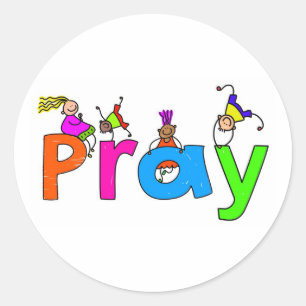 Pray Ronde Sticker