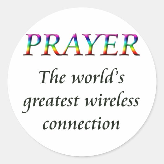 PRAY RONDE STICKER (Voorkant)