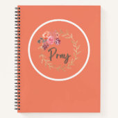 Pray Scripting met kleurrijke Waterverf Flowers Notitieboek (Voorkant)