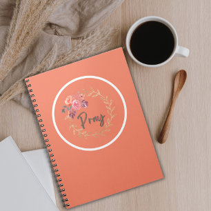 Pray Scripture with Colorful Watercolor Flowers Notitieboek