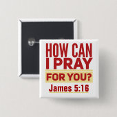 Pray Square Button (Voorkant /achterkant)