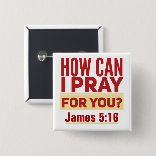 Pray Square Button (Voorkant /achterkant)