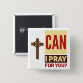Pray Square Button (Voorkant /achterkant)