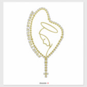 PRAY THE DAILY ROSARY VIRGIN MARY CATHOLIC STICKER (Vel)