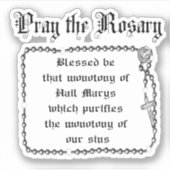 Pray the Rosary Josemaria Escriva katholieke prijs Sticker (Voorkant)