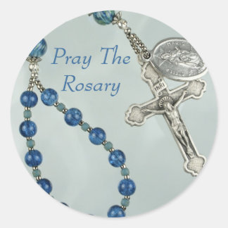 Pray the Rosary Ronde Sticker